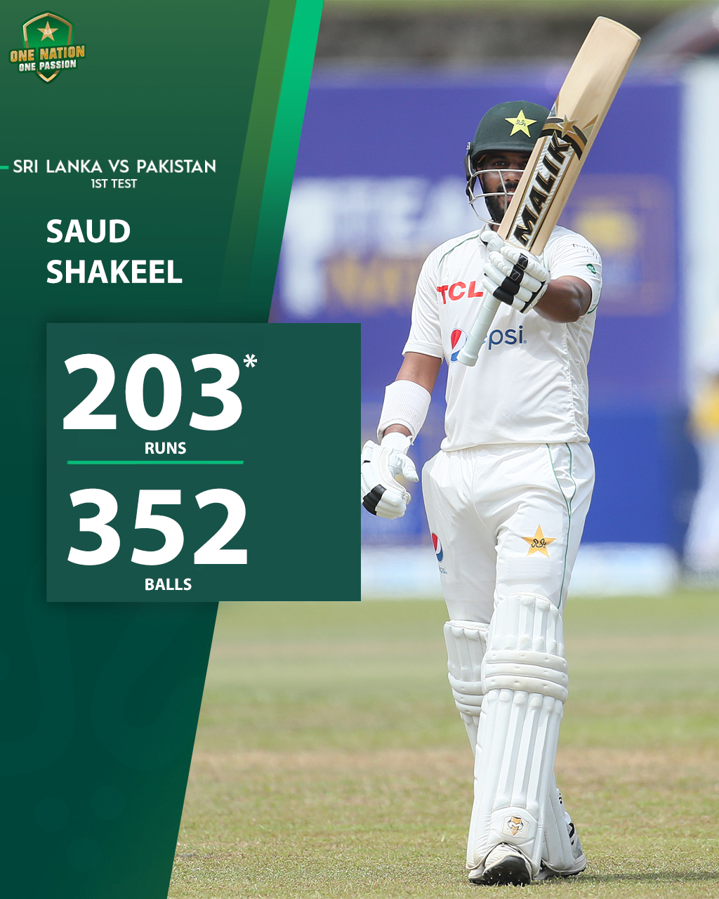Galle Test, Pak v SLK: Saud Shakeel Shines with a double ton