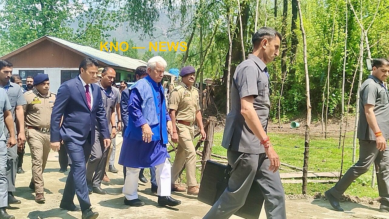 LG Sinha Visits Gandbal, Meets Families of Srinagar Boat Tragedy Victims